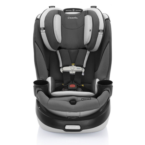 Open Box Evenflo Gold Revolve 360 Slim 2-in-1 Rotational Car Seat with SensorSafe -  Pearl Grey (Unused)