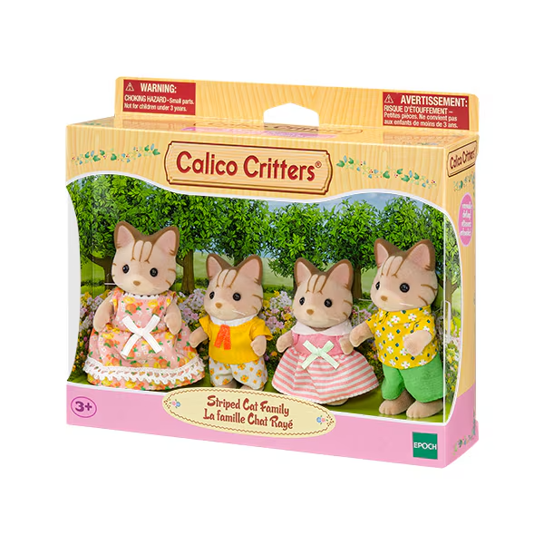 Calico Critters Striped Cat Family