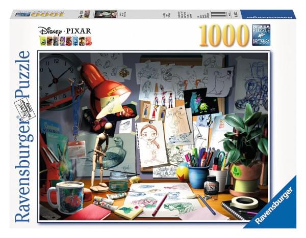 Ravensburger Disney Pixar The Artist's Desk 1000 Piece Puzzle