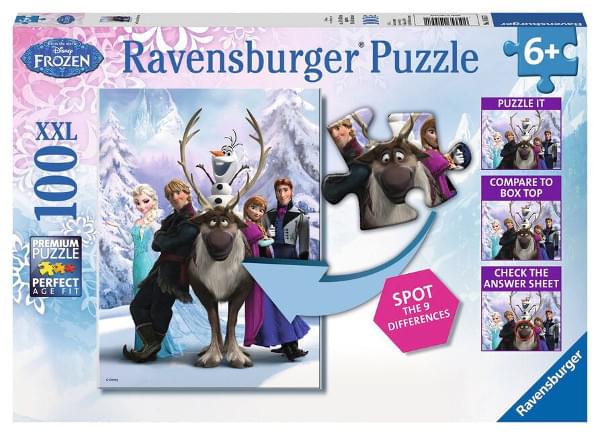 Discontinued Ravensburger The Frozen Difference 100 Piece Puzzle