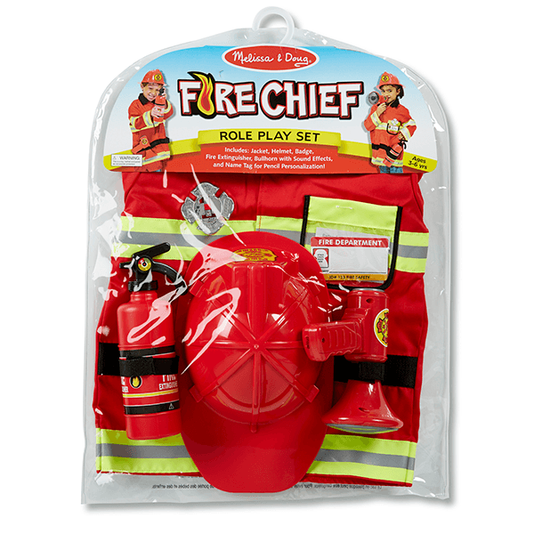 Melissa & Doug Fire Chief Roleplay Costume Set