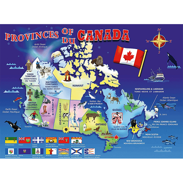 Ravensburger Map of Canada 100 Piece Puzzle