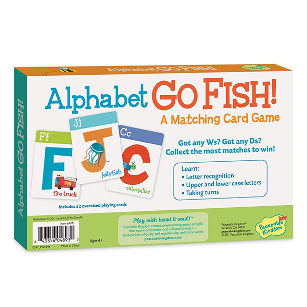 Peaceable Kingdom Alphabet Go Fish! Card Game