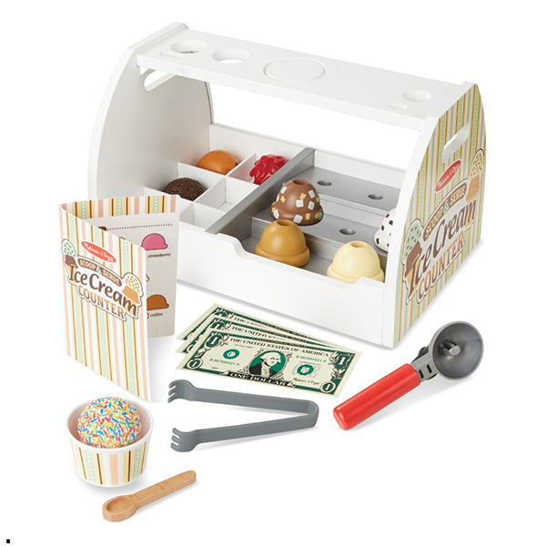 Melissa & Doug Wooden Ice Cream Counter