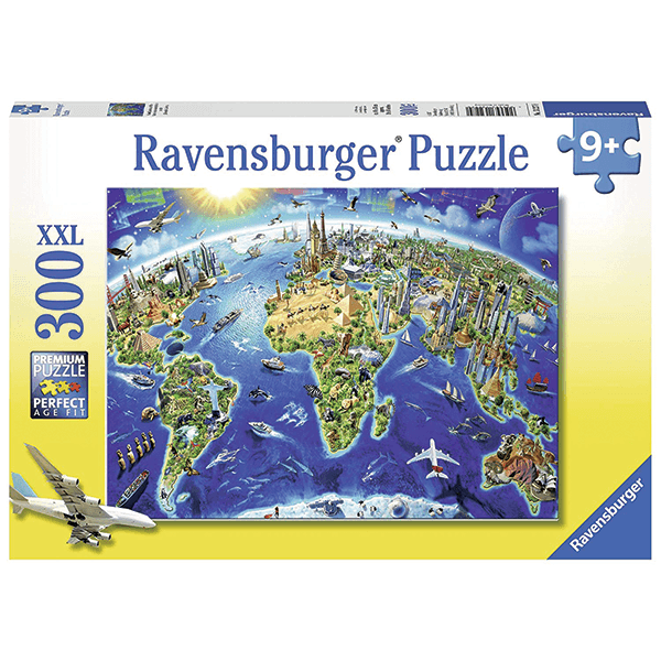 Ravensburger World Landmarks 300 Piece Map Puzzle