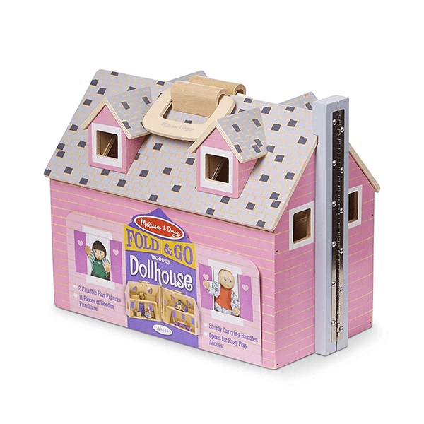 Discontinued Melissa & Doug Fold and Go Wooden Dollhouse