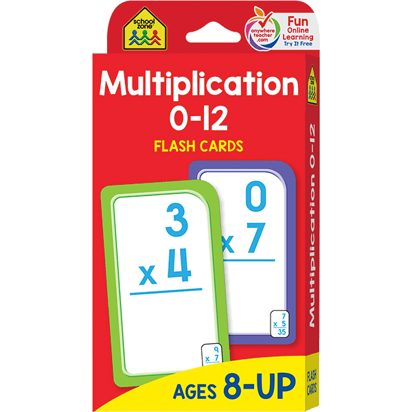 School Zone Multiplication Flash Card Set