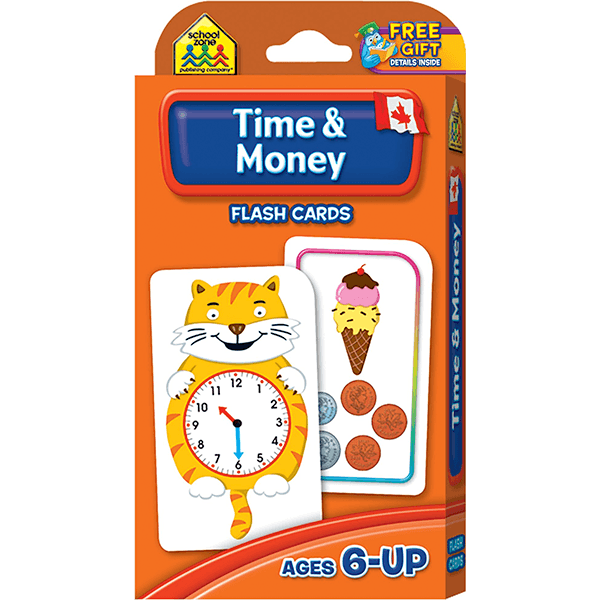 School Zone Canadian Time and Money Flash Cards