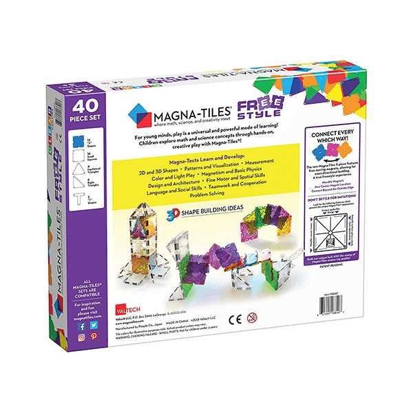 Magna-Tiles Freestyle 40 Piece Set