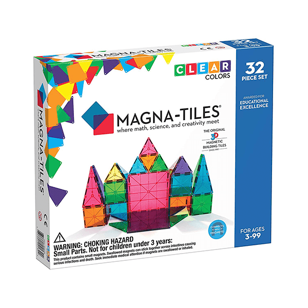 Magna-Tiles Clear Colours 32 Pack