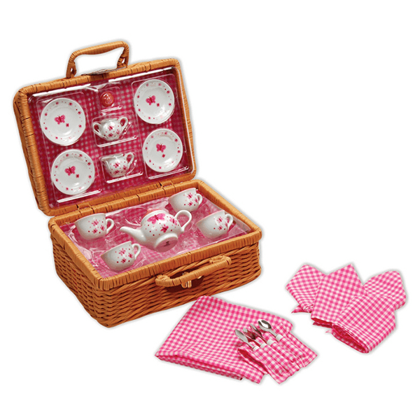 Schylling Butterfly Tea Set Picnic Basket