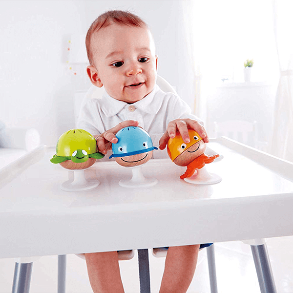 Hape Put-Stay Three Sea Animals Rattle Set