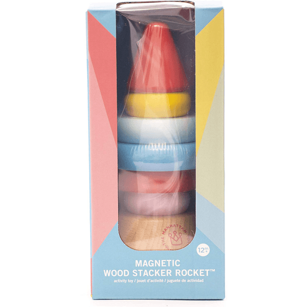 Manhattan Toy Magnetic Wood Stacker Rocket