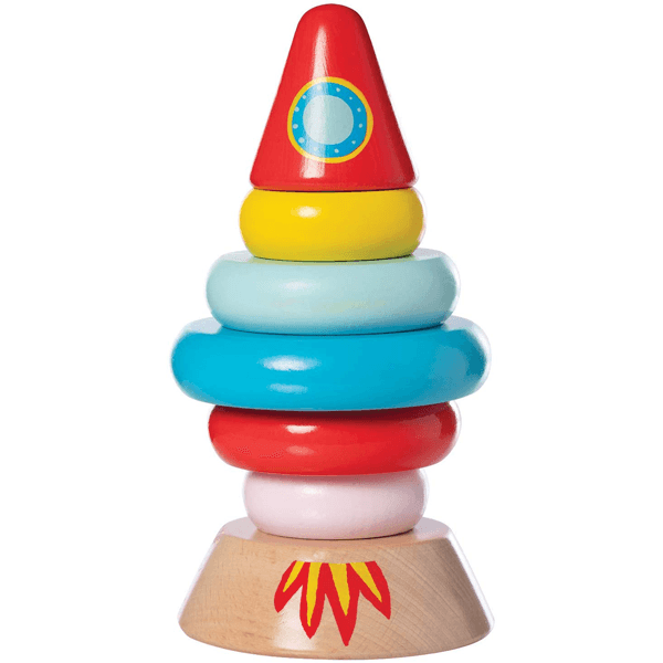 Manhattan Toy Magnetic Wood Stacker Rocket