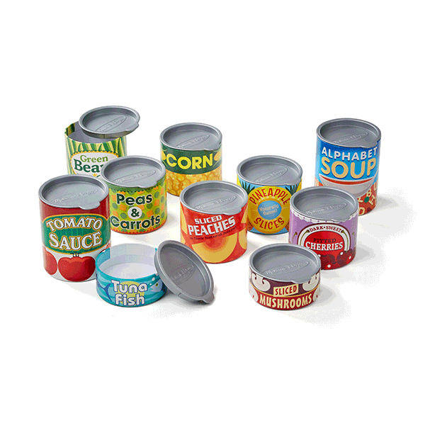 Melissa & Doug Let's Play House! Grocery Cans