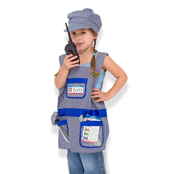 Discontinued Melissa & Doug Train Engineer Role Play Costume Set