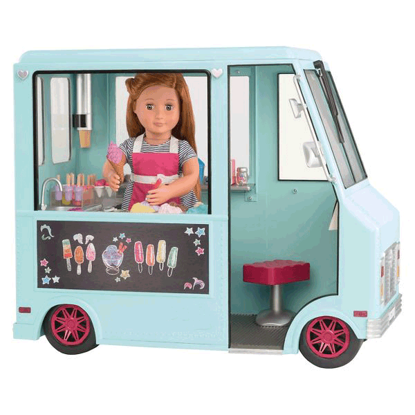 Our Generation Blue Sweet Stop Ice Cream Truck for 18 Inch doll