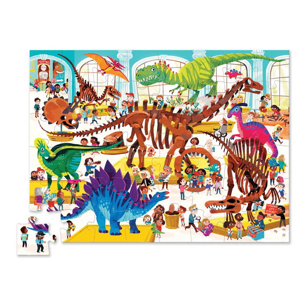 Crocodile Creek - Day at Museum Dinosaur 48 Piece Puzzle