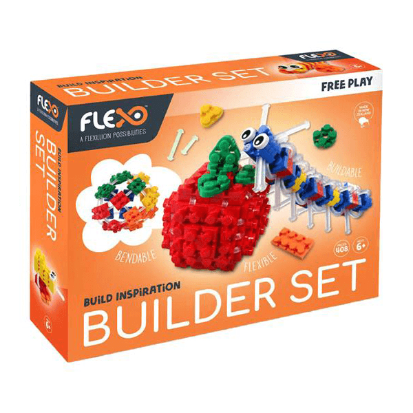Flexo Free Play Toy Building Brick Set with Flexible 3D Blocks JR Toy Company
