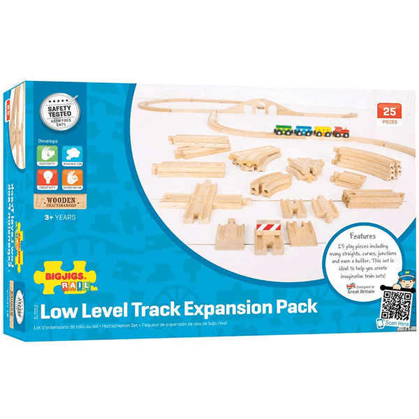 Bigjigs Rail Low Level Track Expansion 25 Piece Set