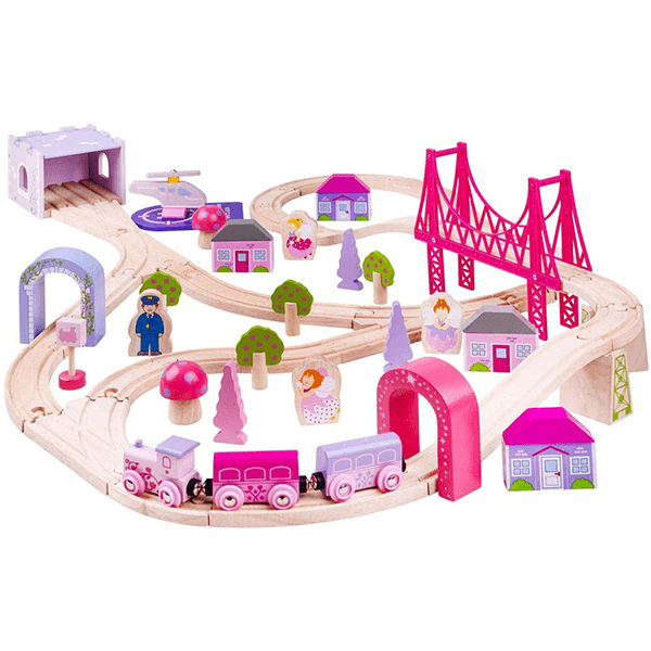 Bigjigs Rail Wooden Fairy Town Train Set