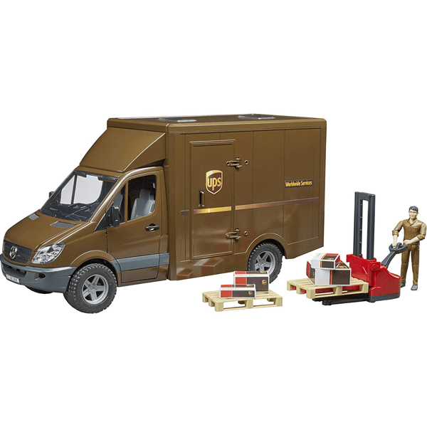 Discontinued Bruder MB Sprinter UPS Truck with Driver & Accessories