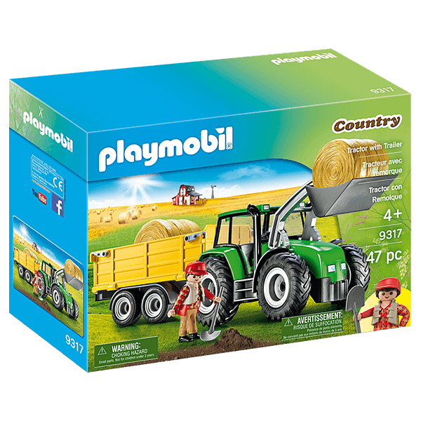Playmobil Tractor with Trailer
