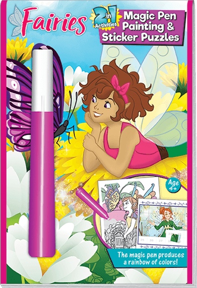 2in1: Fairies Magic Pen/Sticker Puzzle Book