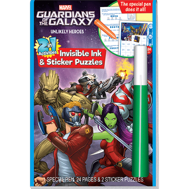 Guardians Of The Galaxy Unlikely Heroes Magic Pen / Sticker Puzzle Book