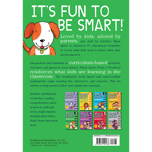 Brain Quest Workbook: Grade 3: A Whole Year of Curriculum-Based Exercises and Activities in one Fun Book!