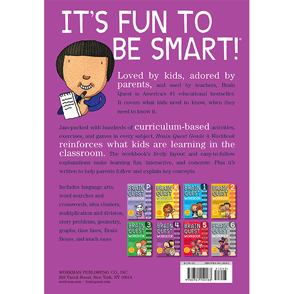 Brain Quest Workbook: Grade 4: A Whole Year of Curriculum-Based Exercises and Activities in one Fun Book!