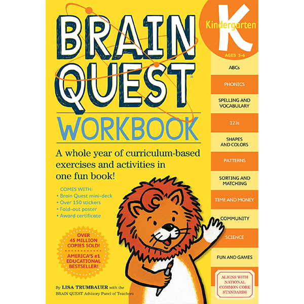 Brain Quest Workbook Kindergarten: A Whole Year of Curriculum-Based Exercises and Activities in one Fun Book!