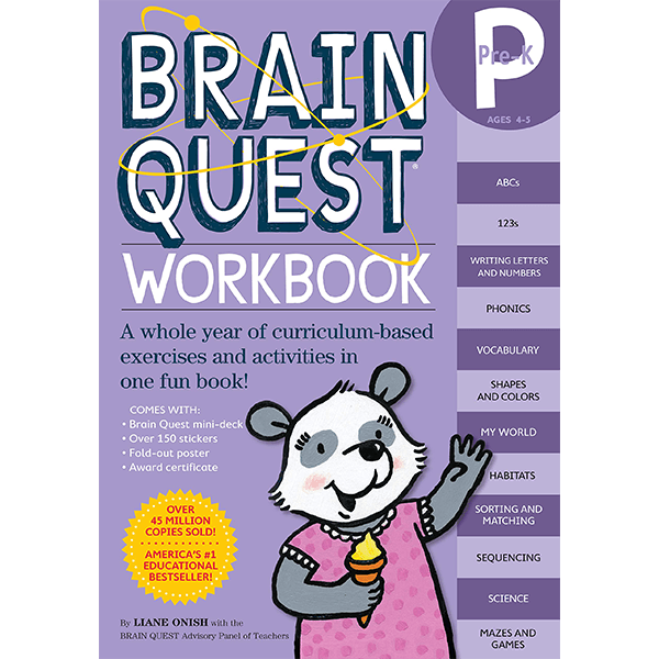 Brain Quest Workbook: Pre-K: A Whole Year of Curriculum-Based Exercises and Activities in one Fun Book!