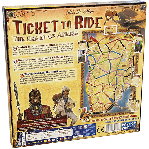 Days of Wonder Ticket to Ride: Map# 3 - The Heart of Africa