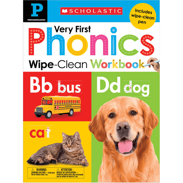 Scholastic Early Learners: Wipe Clean Workbooks - Pre-K: Very First Phonics