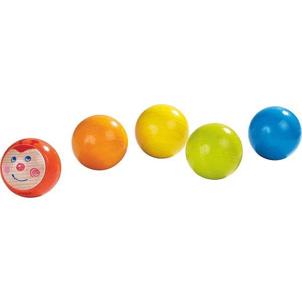 Haba Kullerbu My First Ball Track - 5 Piece Ball Set - Caterpillar