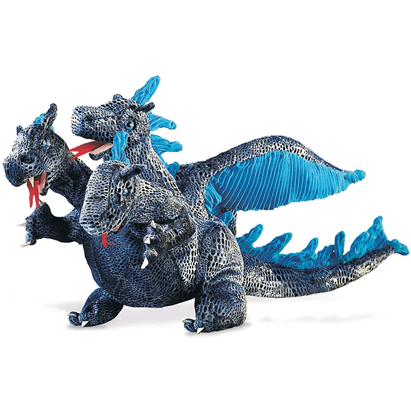 Folkmanis Puppets Blue Three-Headed Dragon