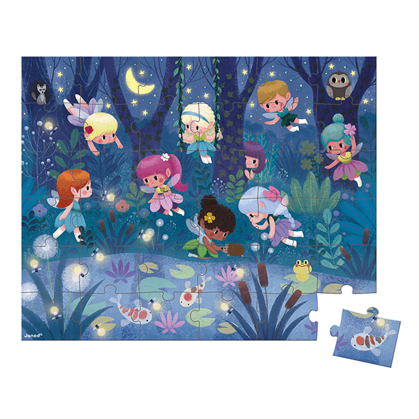 Janod Fairies and Waterlilies 36 Piece Puzzle