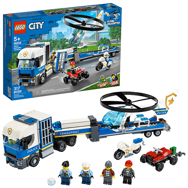 Discontinued LEGO® City 60244 Police Helicopter Transport