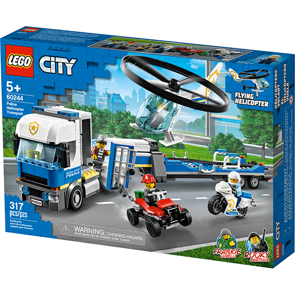 Discontinued LEGO® City 60244 Police Helicopter Transport