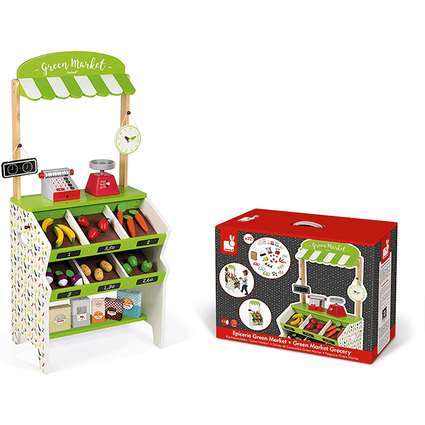 Janod Green Market Grocery Playset