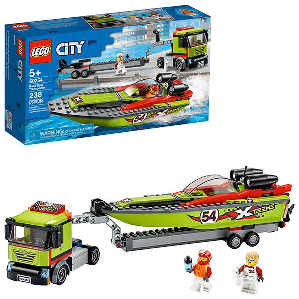 Discontinued LEGO® City 60254 Race Boat Transporter