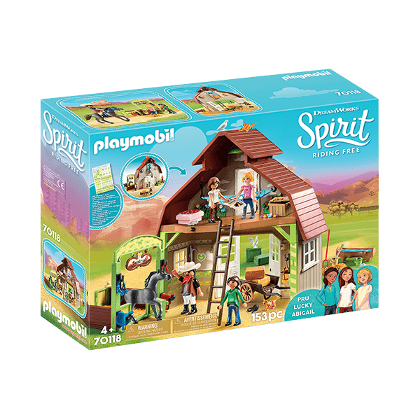 Playmobil Barn with Lucky, Pru and Abigail