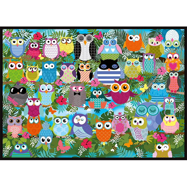 Schmidt Collage of Owls 1000 Piece Jigsaw Puzzle