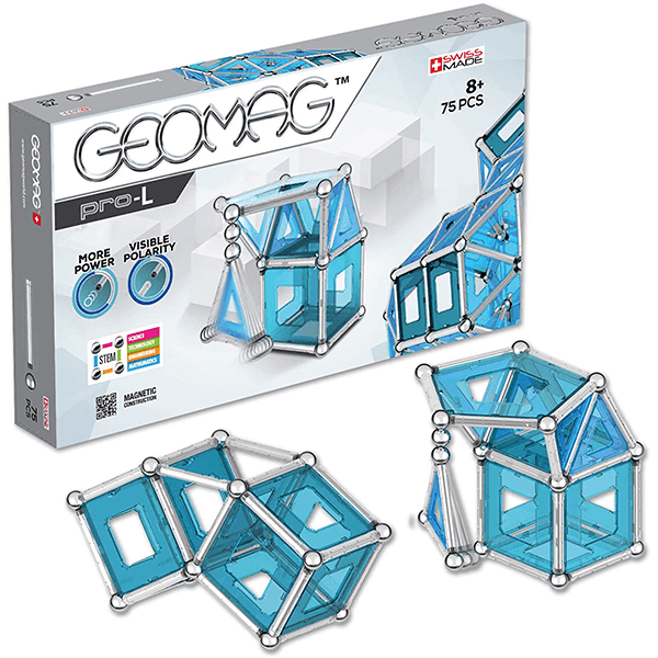 GeoMag Pro-L Kit – 75 Piece Magnetic Construction Set