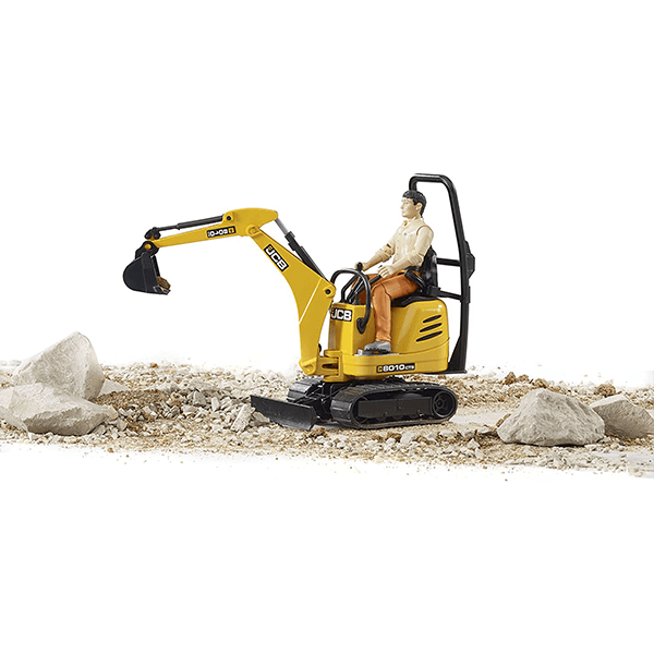 Bruder JCB Micro excavator 8010 CTS and Construction Worker