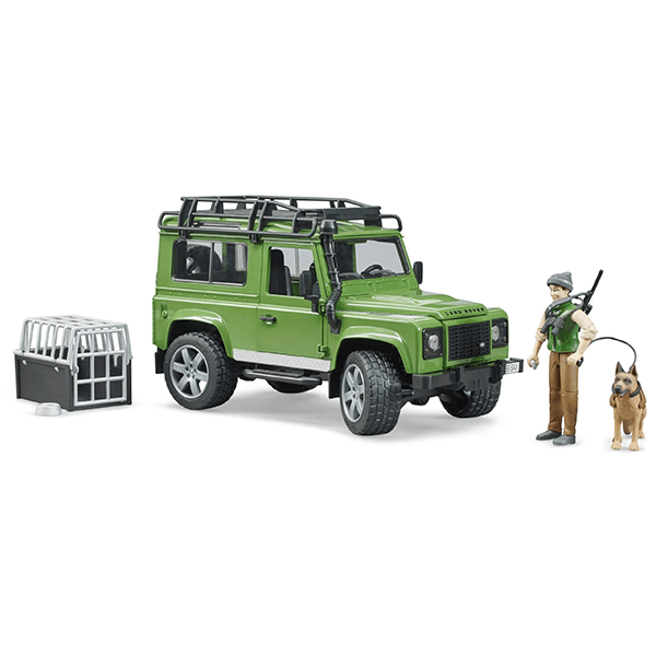 Bruder Land Rover Defender with Forest Ranger and Dog