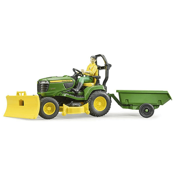 Bruder John Deere Lawn Tractor with Trailer