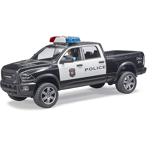 Bruder RAM 2500 Police Pick-Up Truck with Police Officer