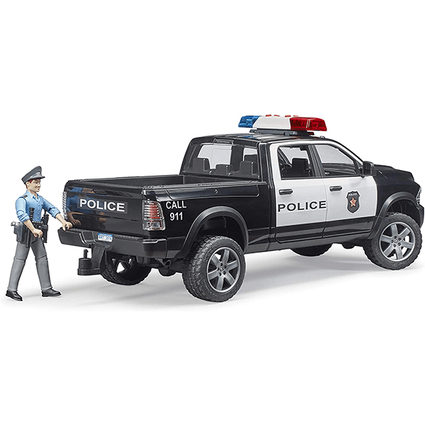 Bruder RAM 2500 Police Pick-Up Truck with Police Officer